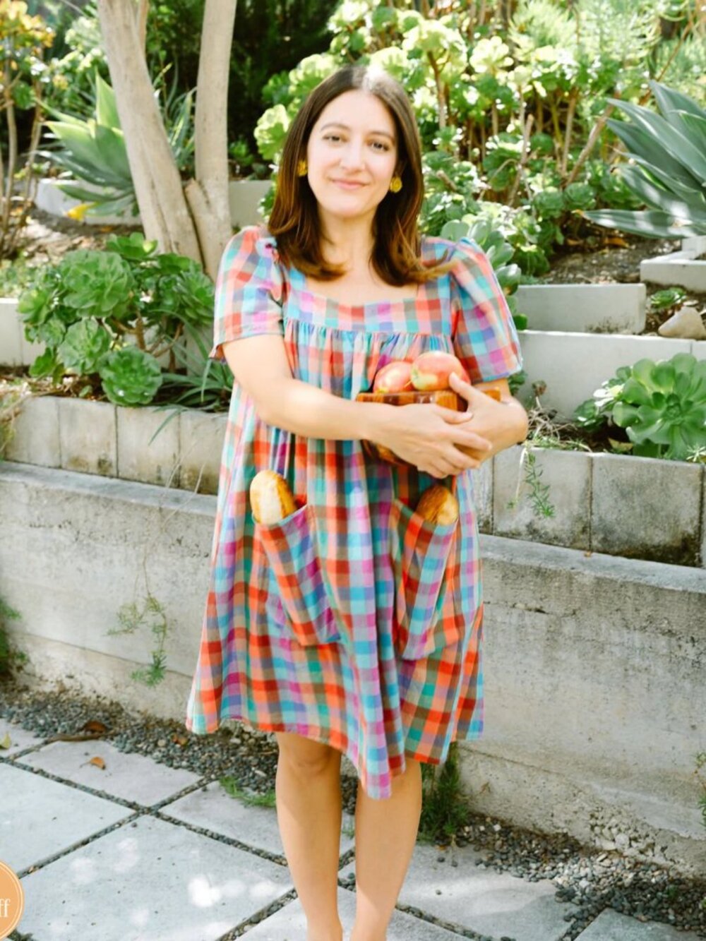 This Is My Housedress Rose Mini Dress Sorbet Gingham Size Sm/M